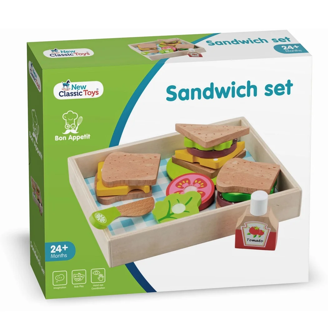 New Classic Toys Box na oběd a piknik - dřevěné potraviny