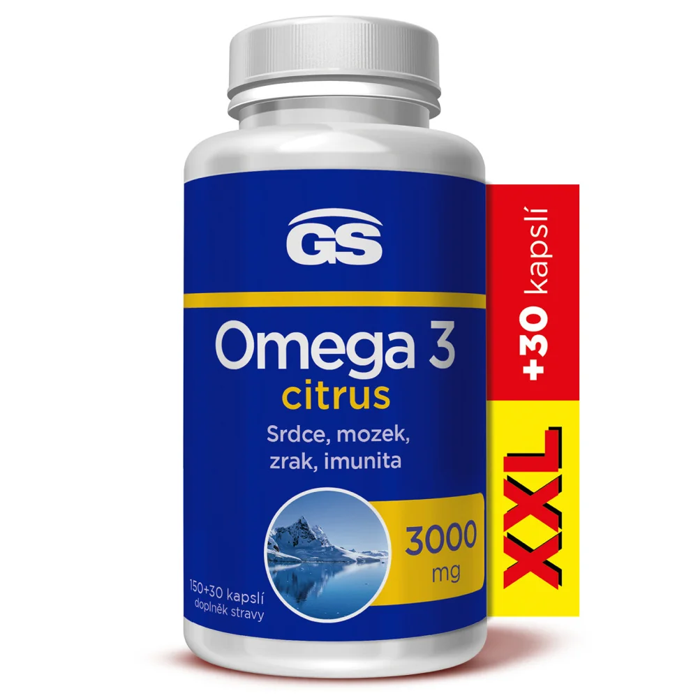 GS Omega 3 Citrus XXL 150+30 kapslí