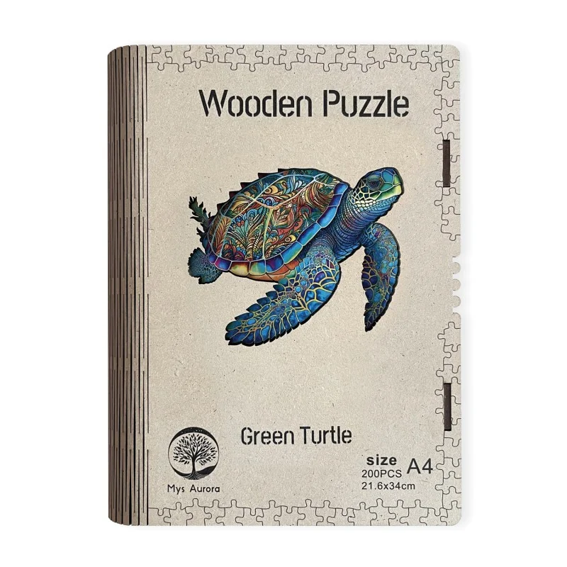 EPEE Wooden puzzle Green Turtle A4