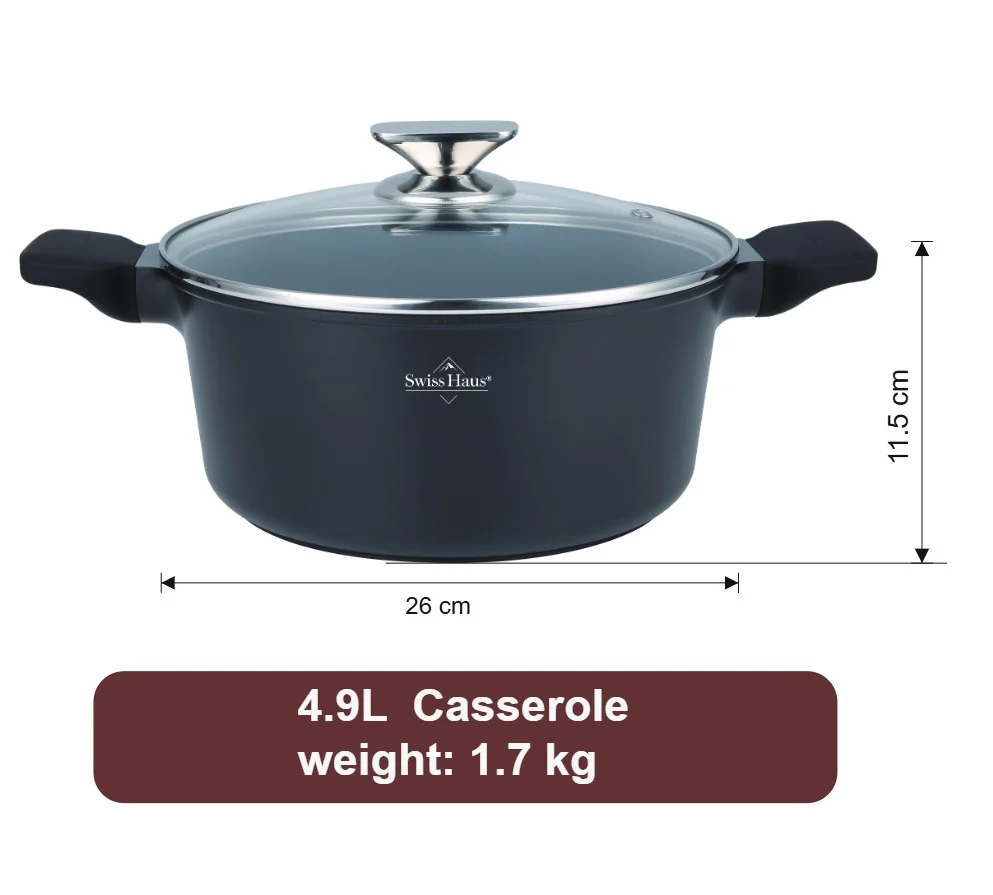 Swiss Haus Hrnec se safírovým povrchem 26 cm, 4,9 l
