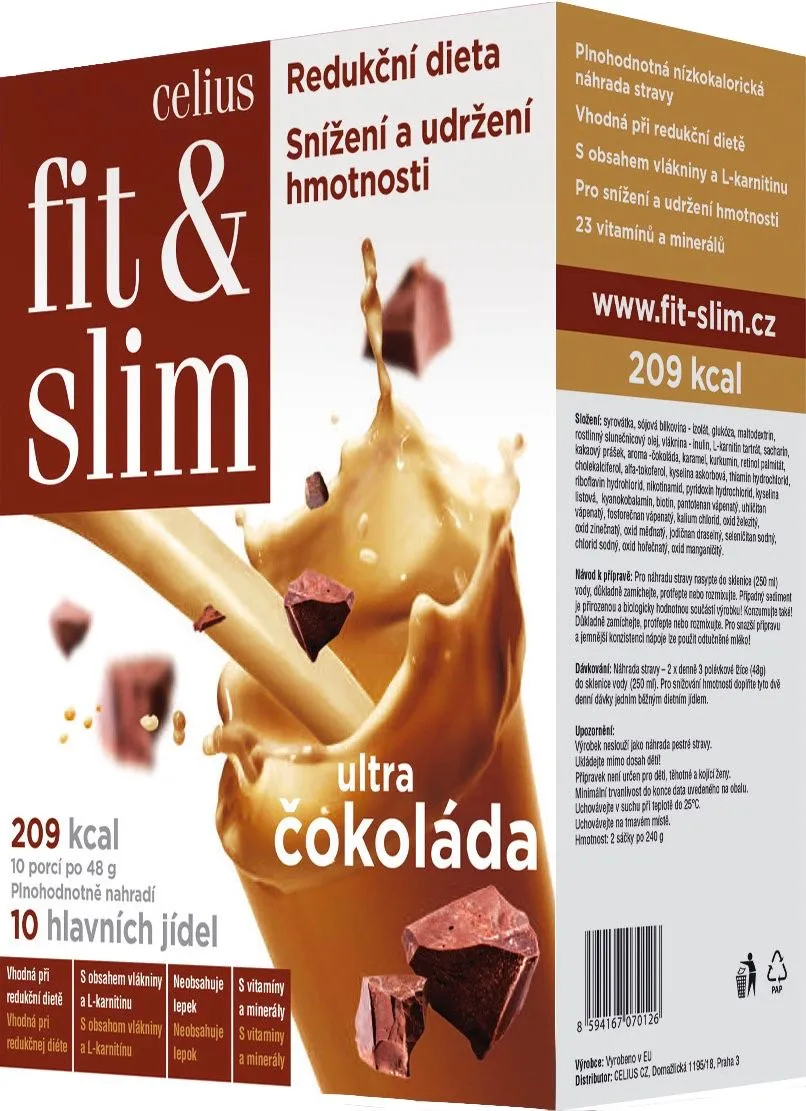 CELIUS Fit&Slim® ultra Čokoláda 2x240g
