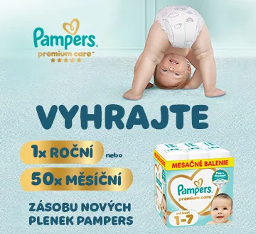 Vyhrajte 1x roční nebo 50 x měsíční zásobu nových plenek Pampers