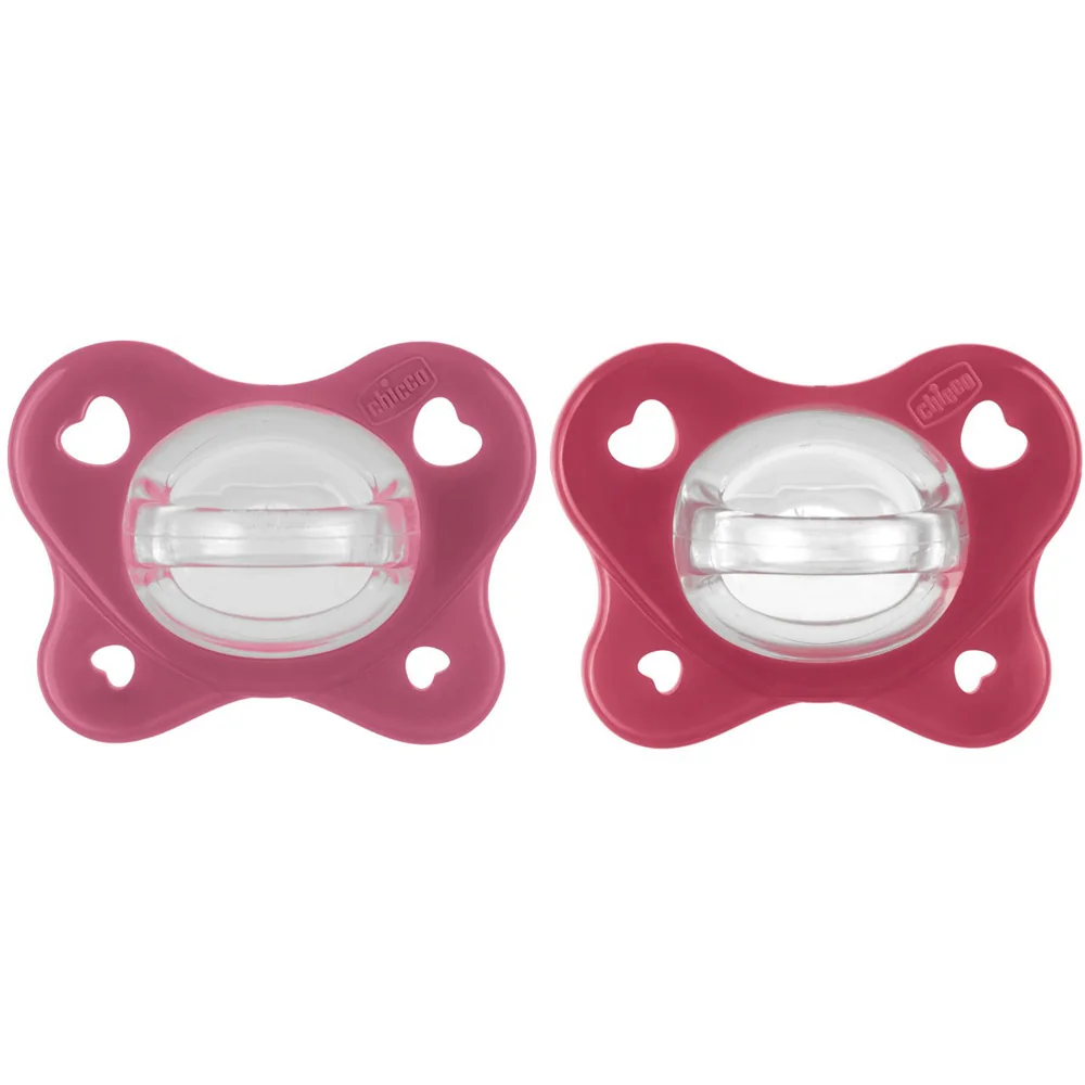 Chicco Dudlík PhysioForma Dual Soft růžový 16–36 m 2 ks