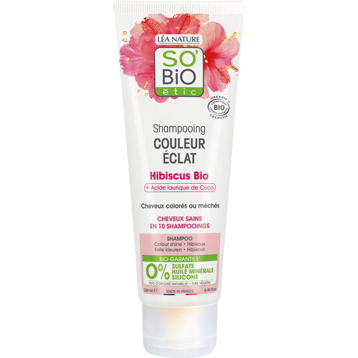 SO’BiO étic Šampon pro barvené a melírované vlasy s ibiškem BIO 250 ml