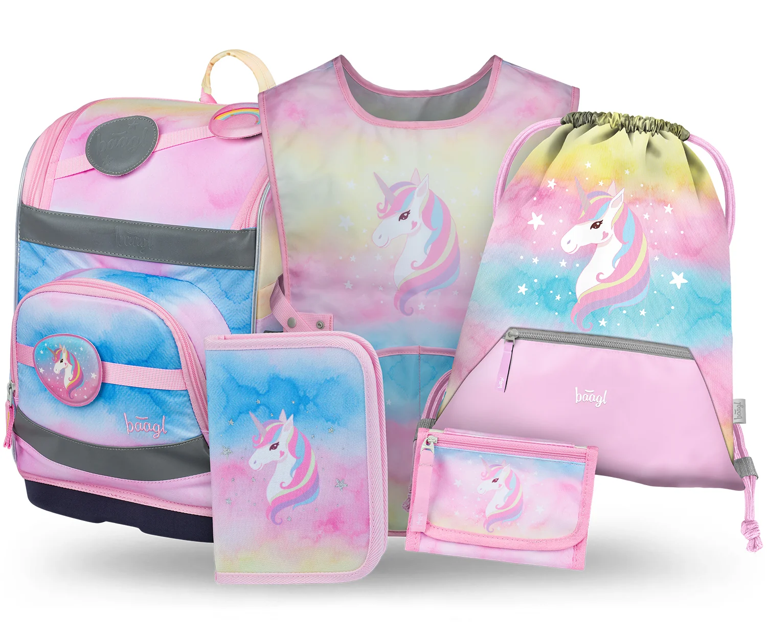 Baagl SET 5 Zippy Plus Rainbow Unicorn