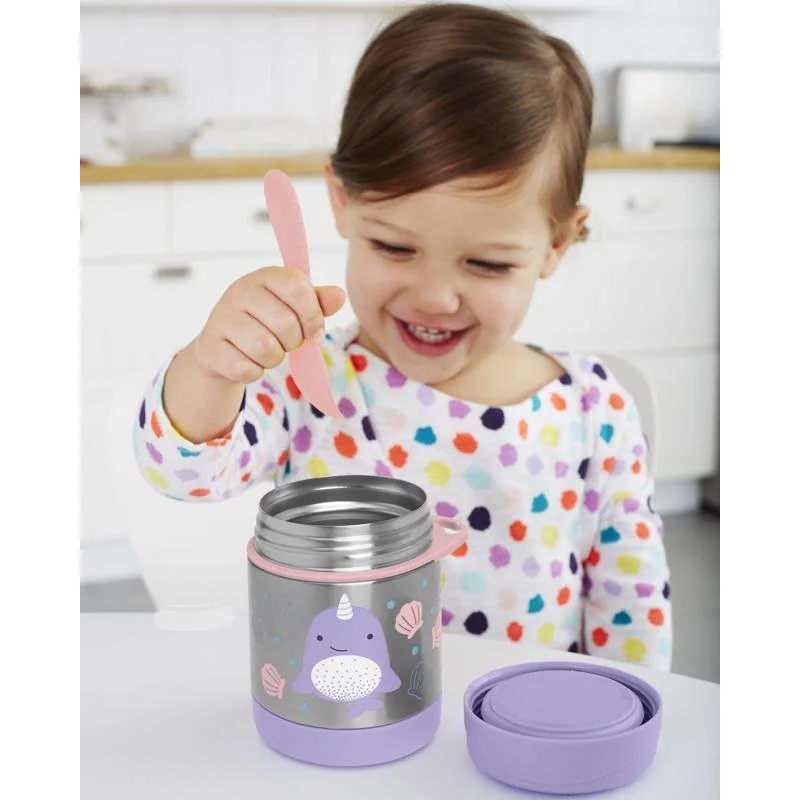 SKIP HOP Zoo Termoska na jídlo se lžičkou/vidličkou Narval 325 ml, 3r+