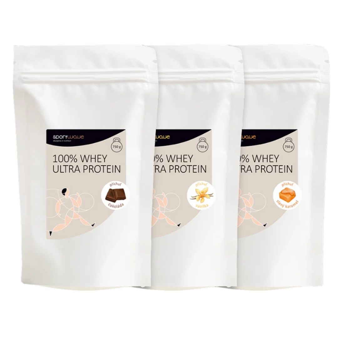 Sport Wave 100% Whey Ultra Protein 750g - slaný karamel 