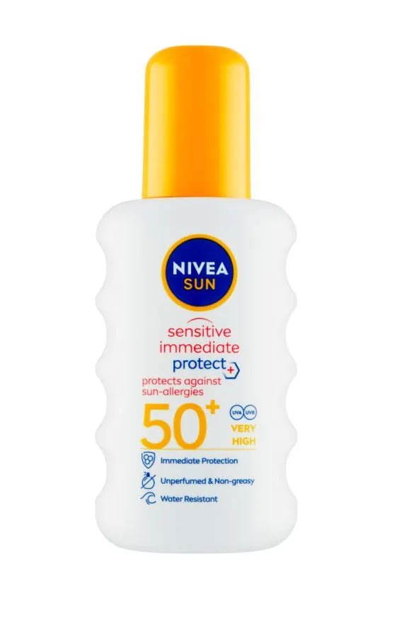 Nivea SUN Sensitive Sprej na opalování OF50+ 200 ml