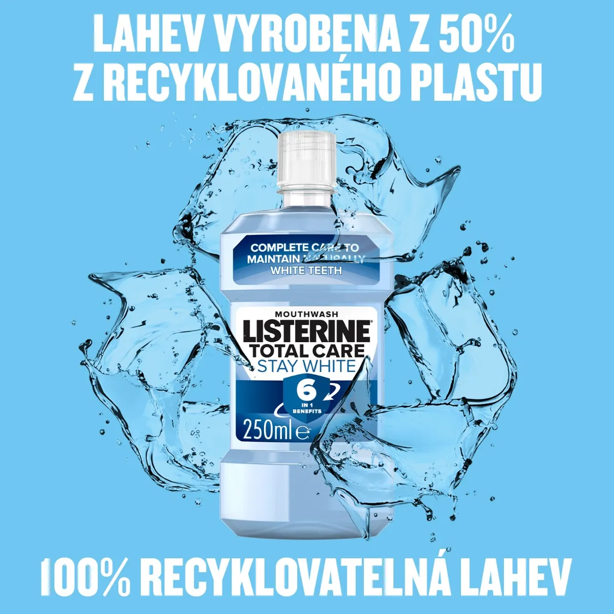 Listerine Total Care Stay White ústní voda 250 ml