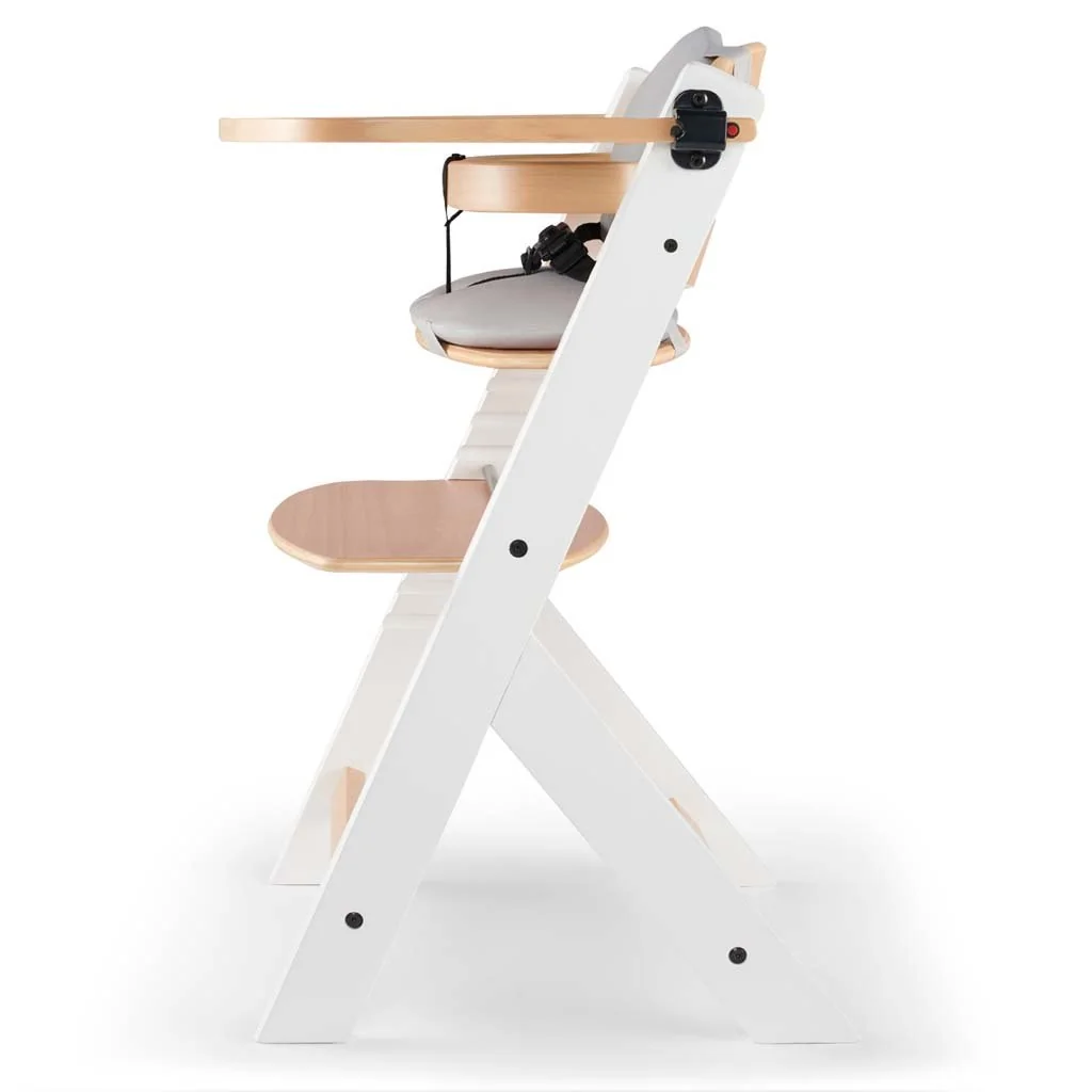 Kinderkraft Židlička jídelní Enock s polstrováním White wooden, Premium