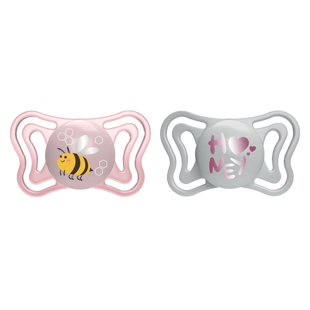 Chicco Dudlík Physio Light silikonový růžový 2–6 m 2 ks