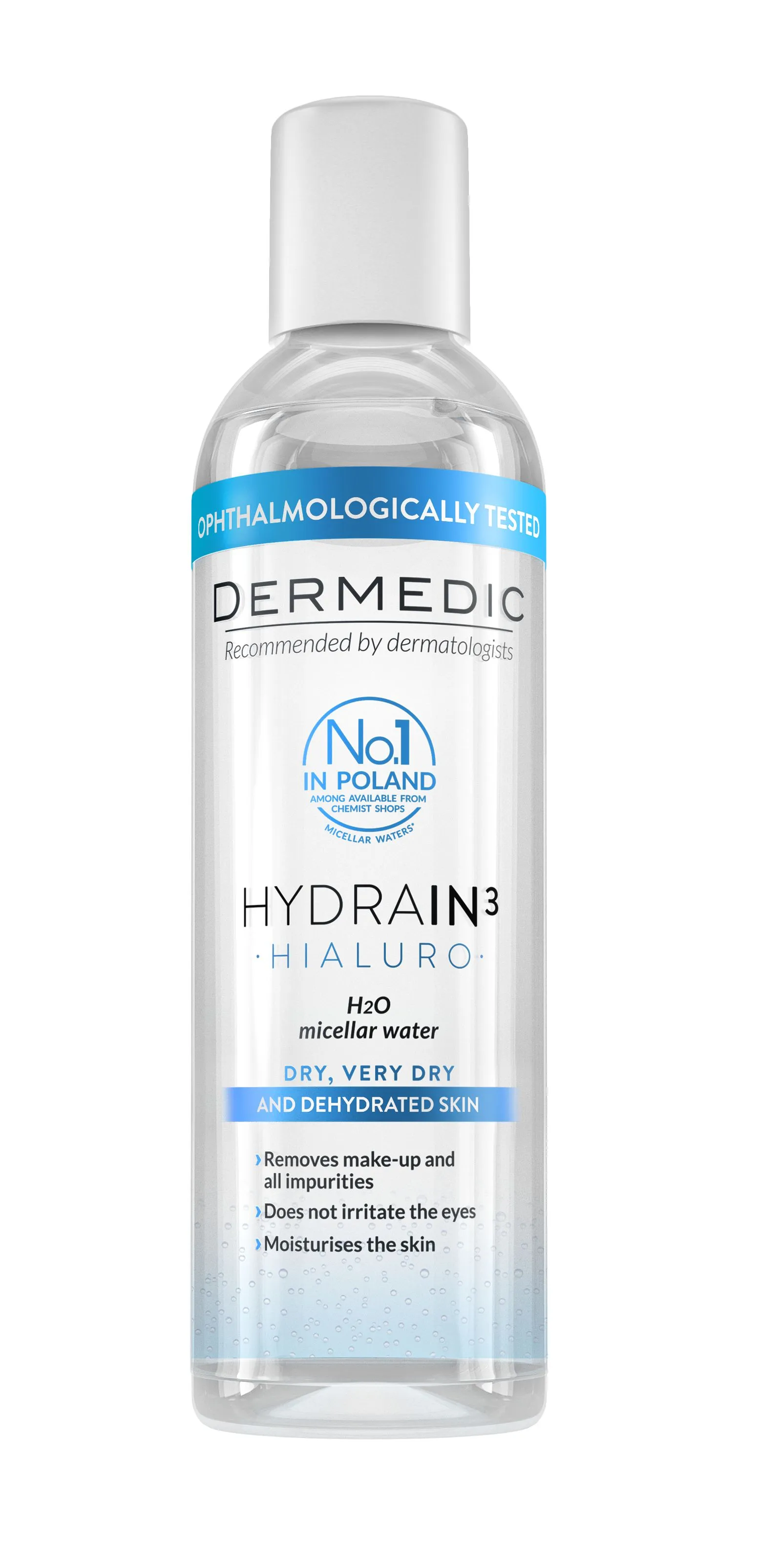 Dermedic Hydrain3 Hialuro H2O micelární voda 200 ml