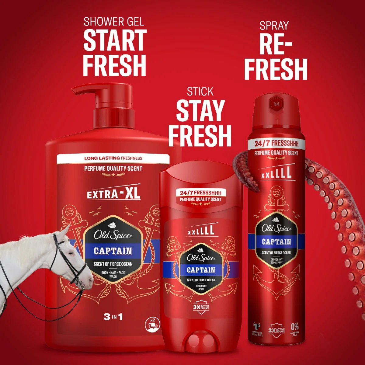 Old Spice Captain Pánský sprchový gel a šampon 1000 ml