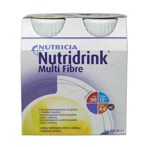 Nutridrink Multi Fibre s příchutí vanilkovou 4x200 ml