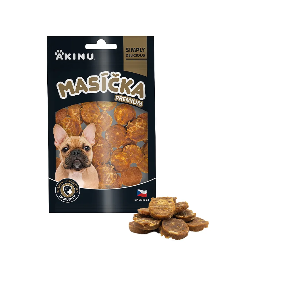 Akinu MASÍČKA PREMIUM Immunity pamlsek pro psy 6 x 75 g