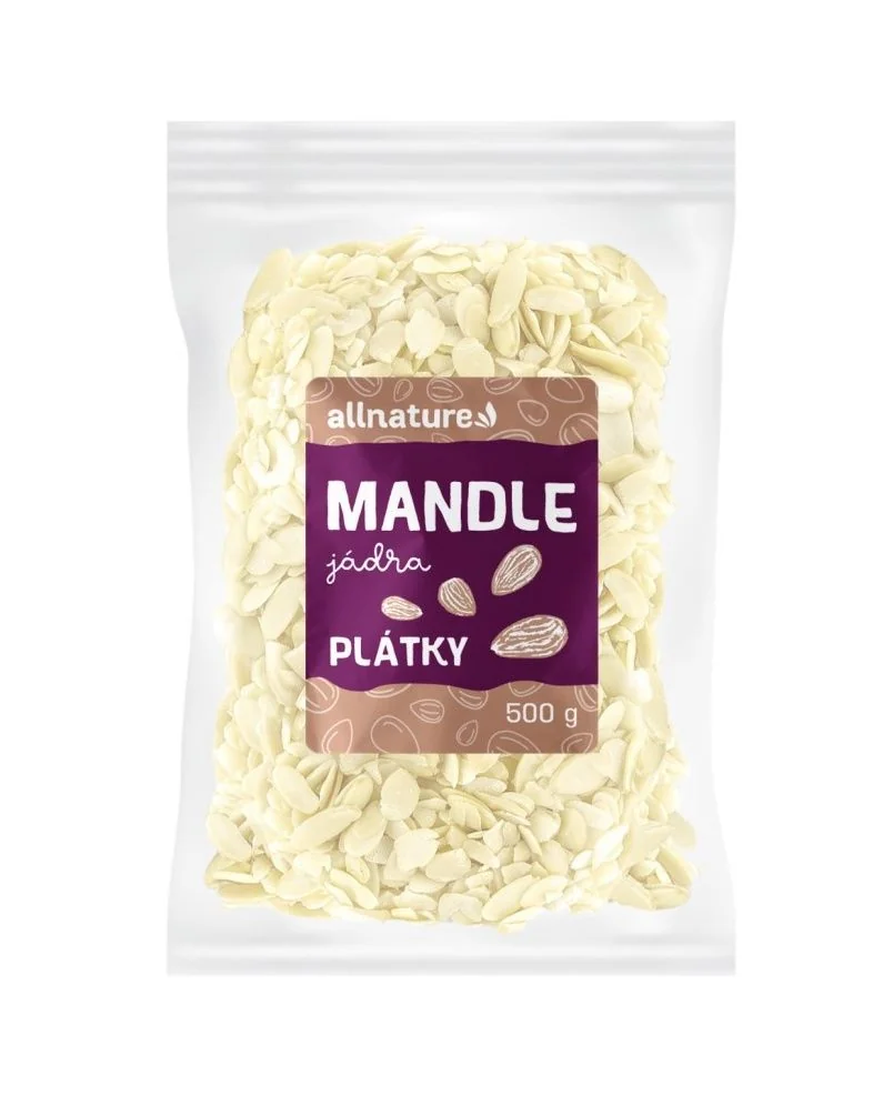 Allnature Mandle jádra plátky 500 g