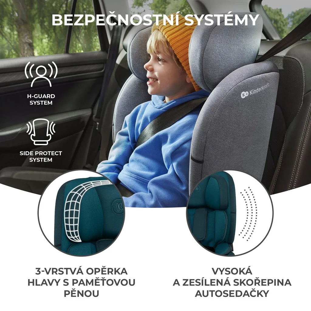 Kinderkraft Autosedačka Oneto3 i-Size 76-150cm + Isofix Cool grey