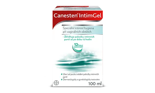 Intimní gel pro speciální intimní hygienu. Mycí gel Canesten® IntimGel jemně myje a pomáhá zmírnit nepohodlí v citlivé intimní oblasti a ulevuje od pocitu svědění pokožky. Intimní gel pro speciální intimní hygienu. Mycí gel Canesten® IntimGel jemně myje a pomáhá zmírnit nepohodlí v citlivé intimní oblasti a ulevuje od pocitu svědění pokožky.