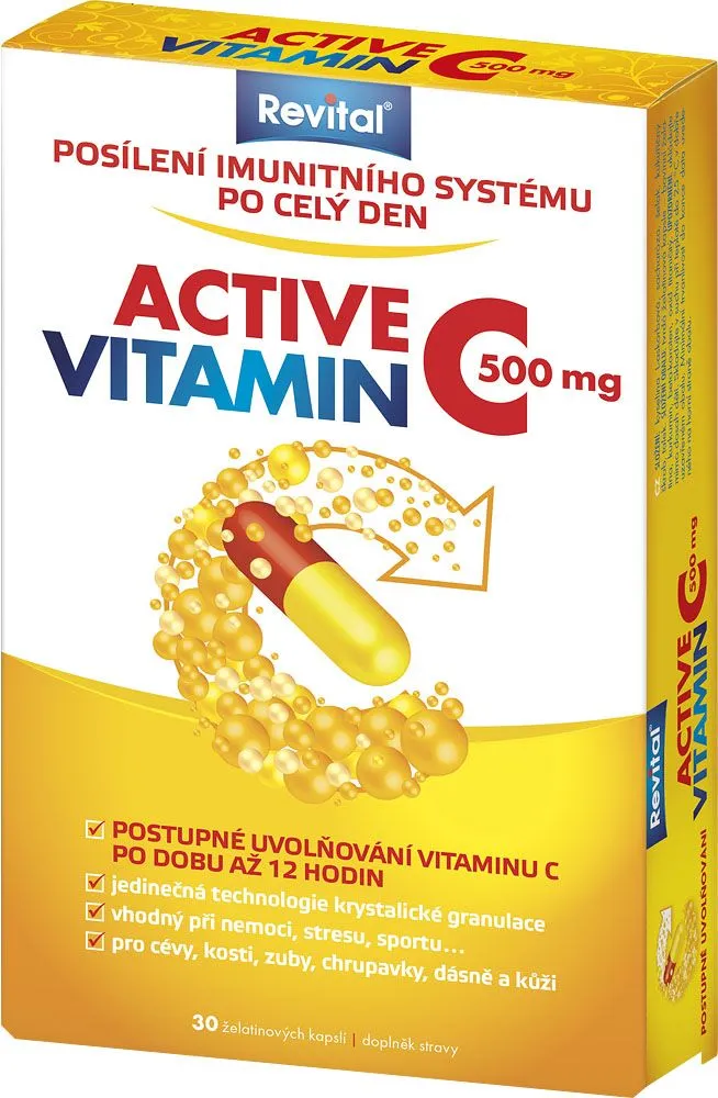 Revital Active vitamin C 500 mg 30 kapslí