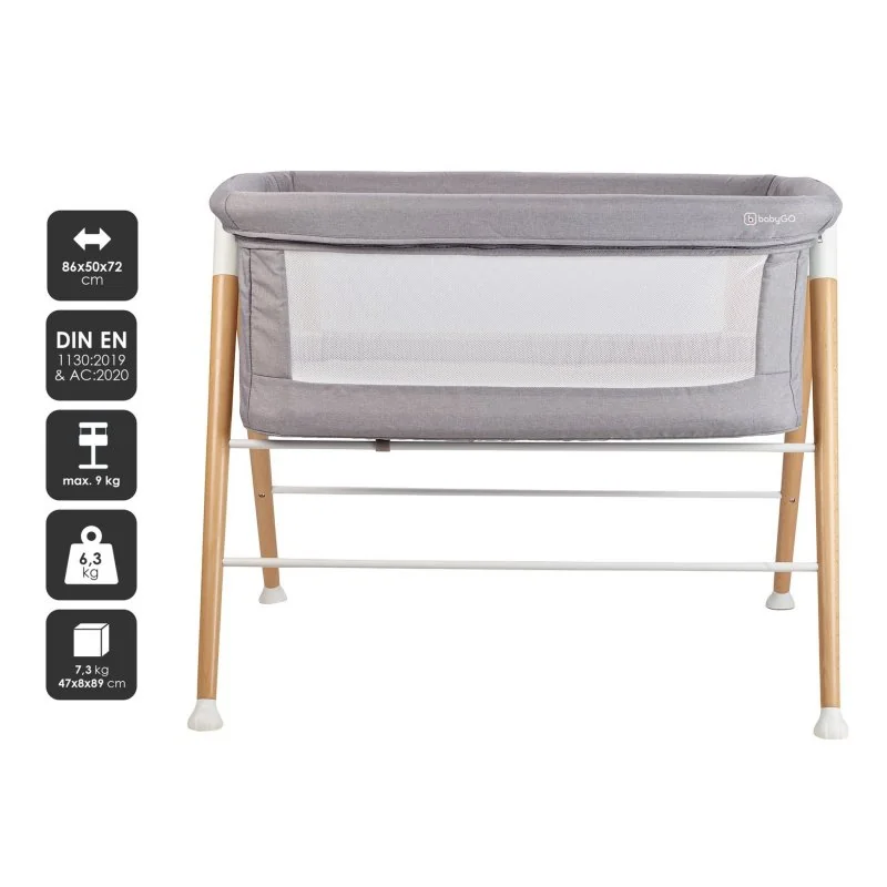 BABYGO dětská postýlka Good Night Grey 