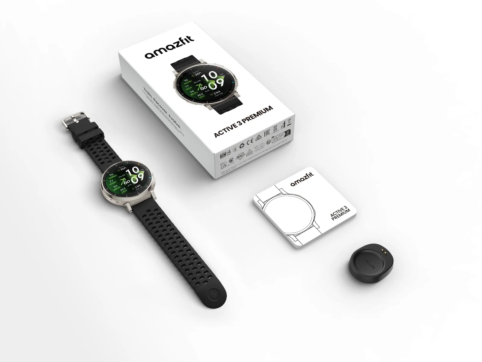Amazfit Active 3 Premium chytré hodinky Apex Silver