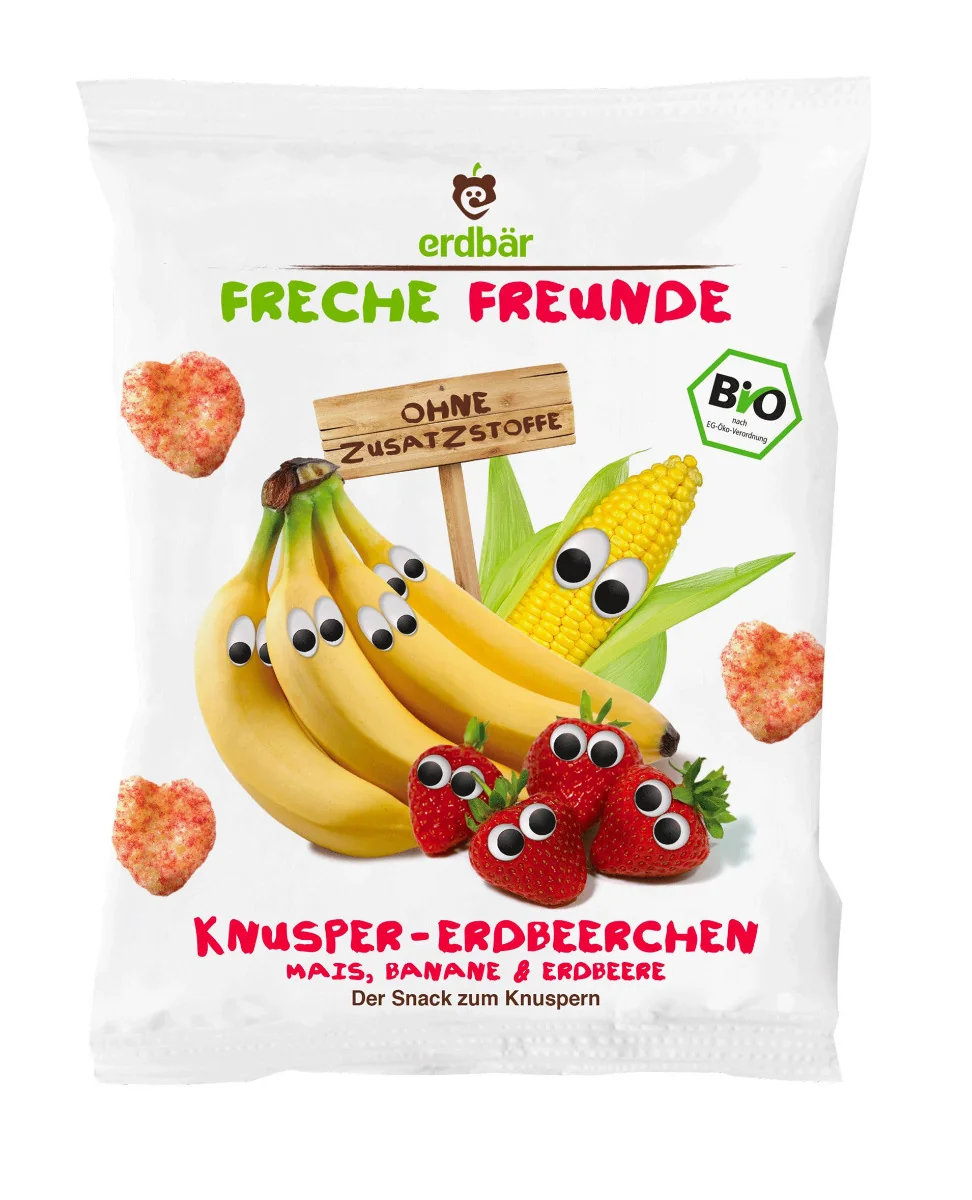 Freche Freunde BIO Křupky kukuřice banán a jahoda 25 g