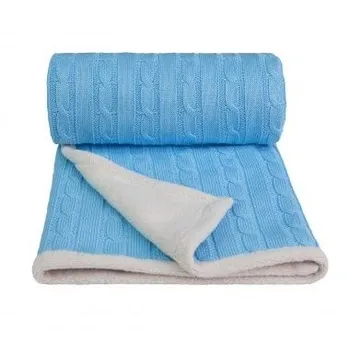 T-tomi Pletená deka WINTER 1 ks modrá
