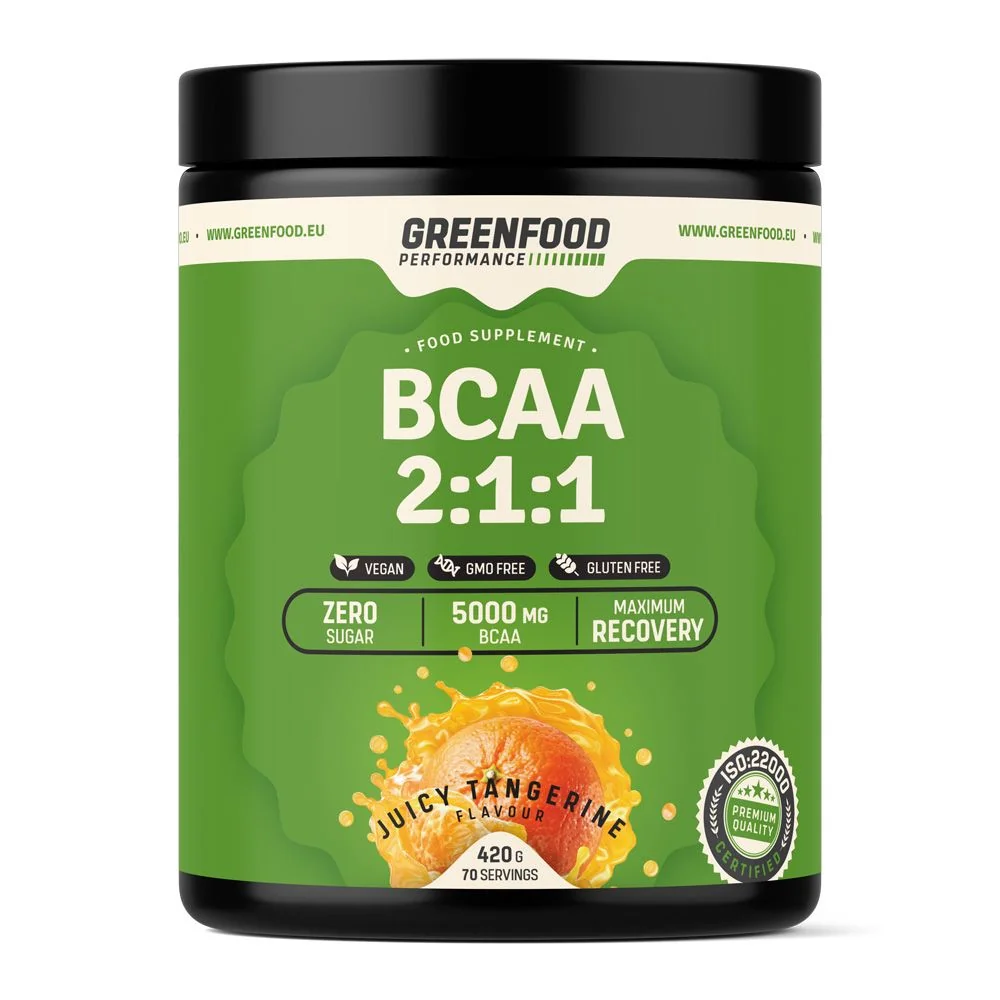 GreenFood Performance BCAA 2:1:1 Juicy mandarinka 420 g