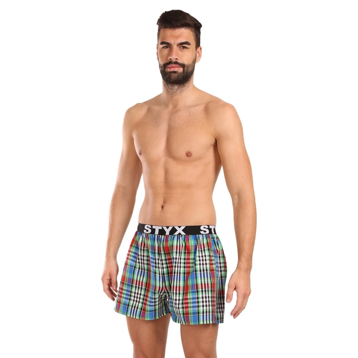 Styx Pánské trenky sportovní guma vícebarevné (B1036) XL