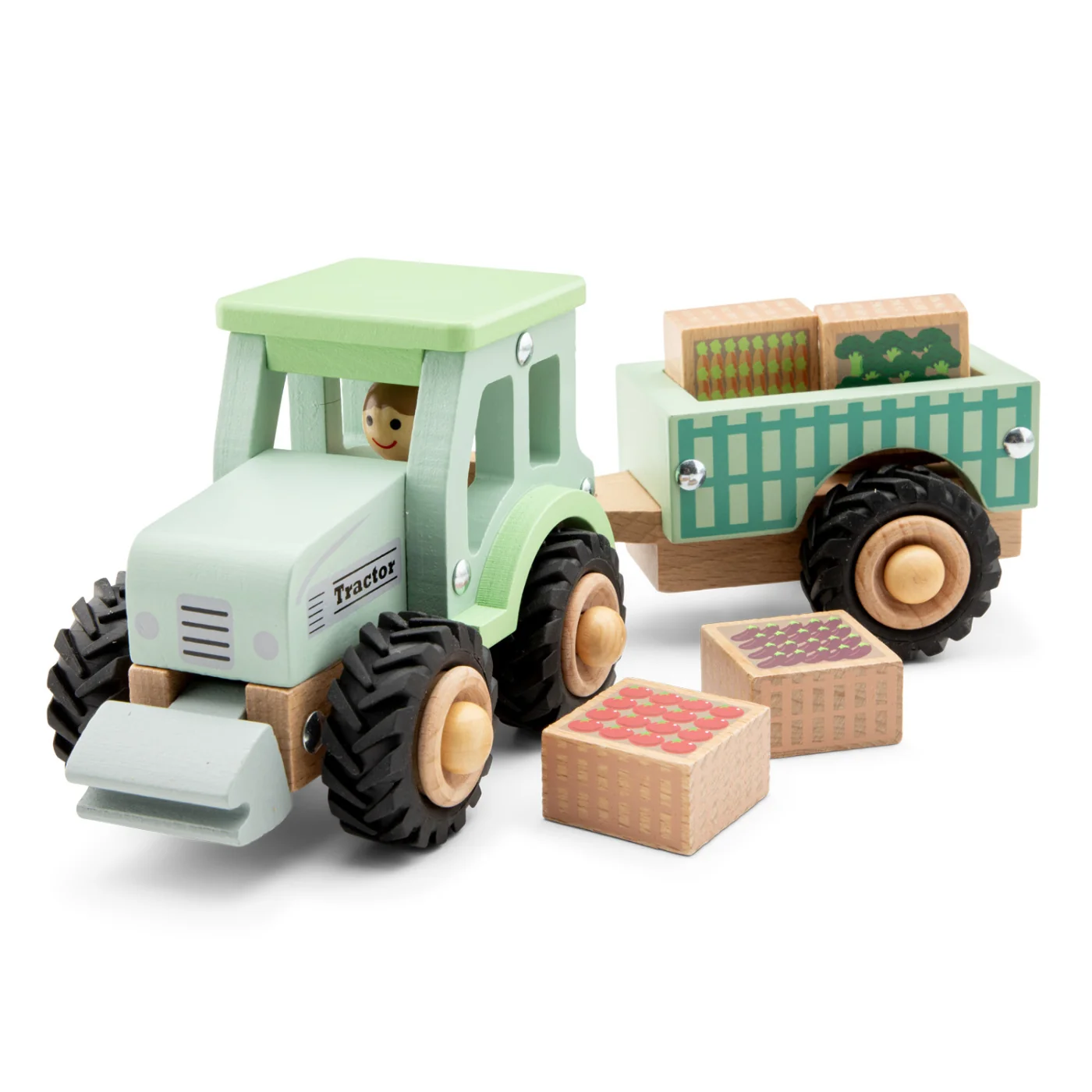 New Classic Toys Traktor s valníkem a nákladem 