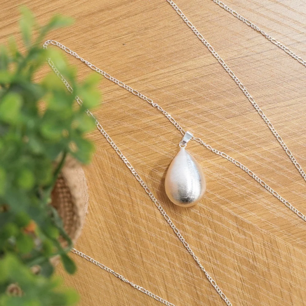 Bola Těhotenská rolnička 1 ks Drop Shape Silver