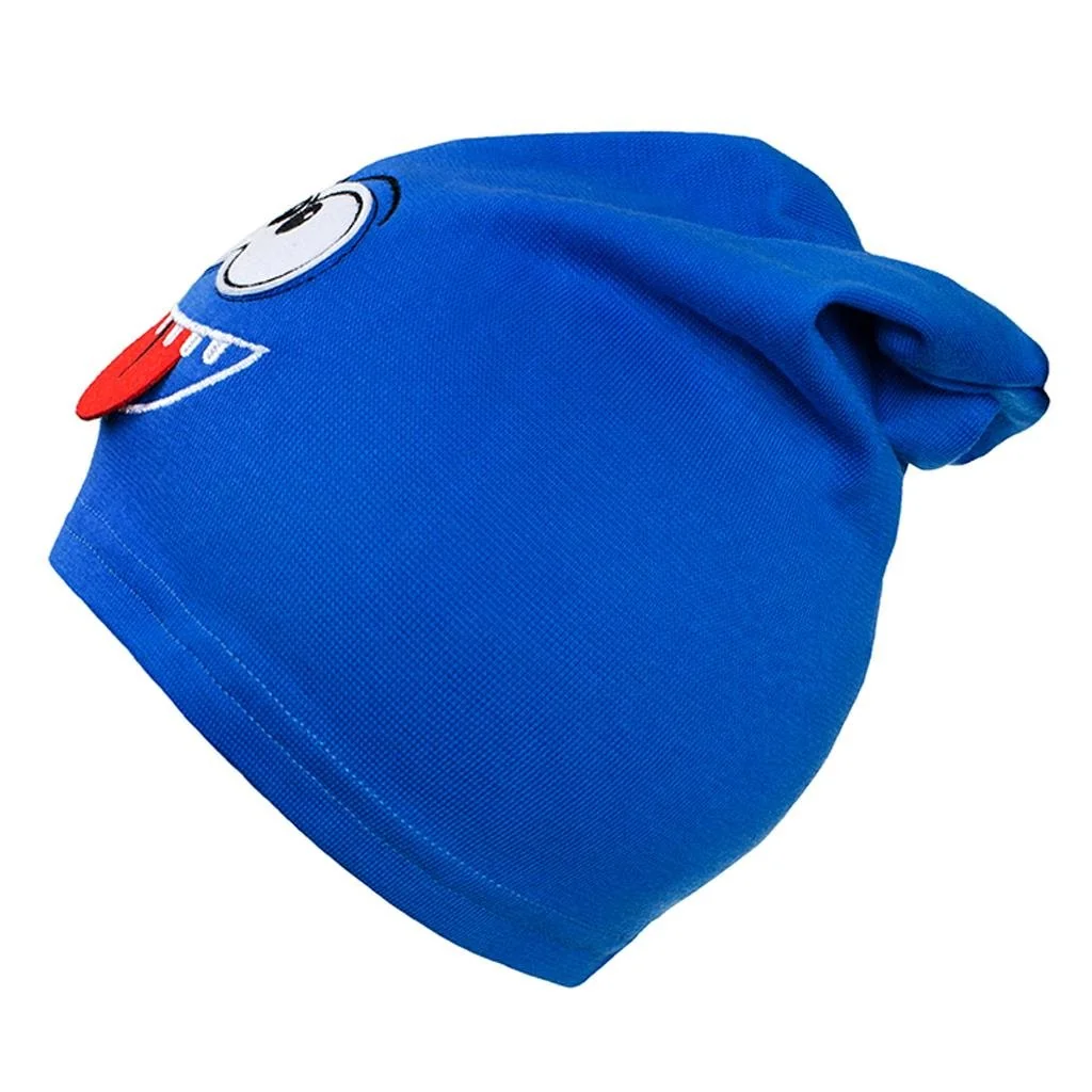 New Baby Podzimní dětská čepička  smíšek světle modrá, vel. 110 (4-5r)