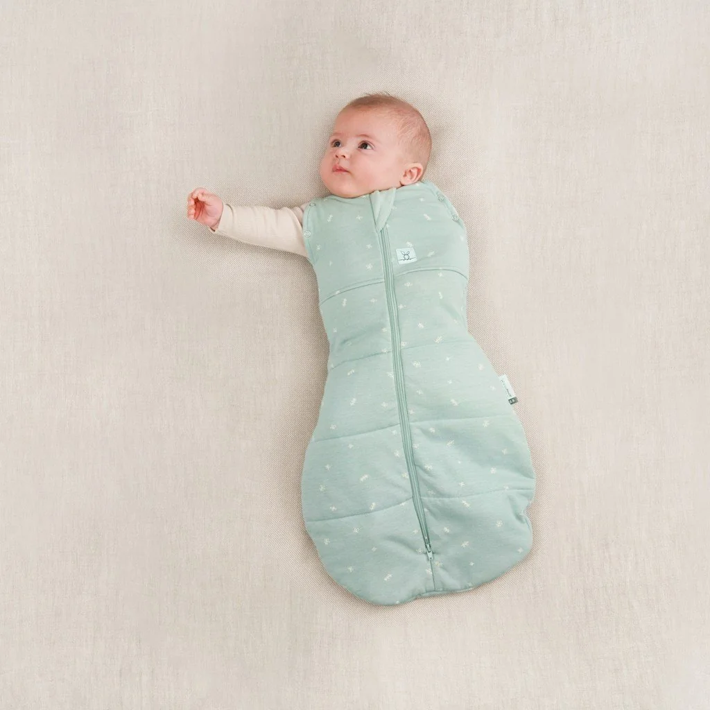 ergoPouch Zavinovačka a vak na spaní 2v1 Cocoon Sage 0-3 m, 3-6 kg, 2,5 tog
