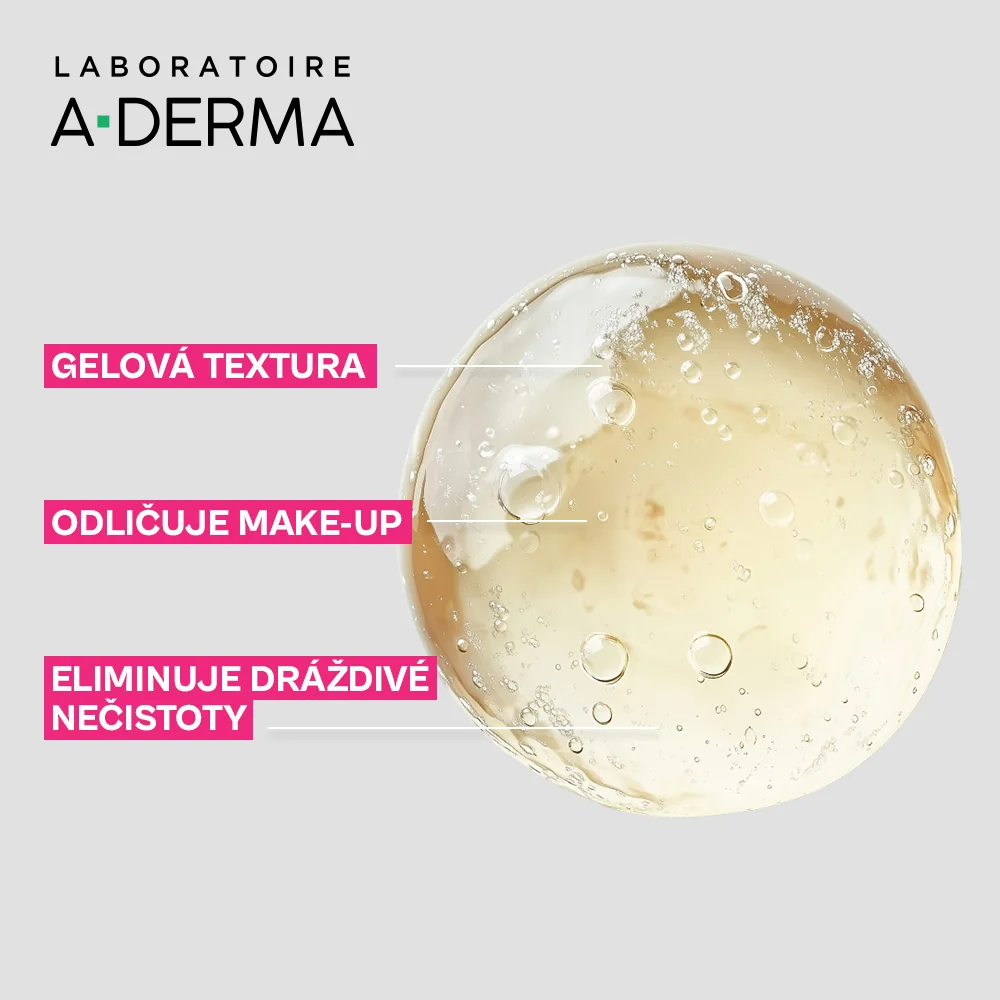A-Derma Exomega Zklidňující čisticí gel 200 ml