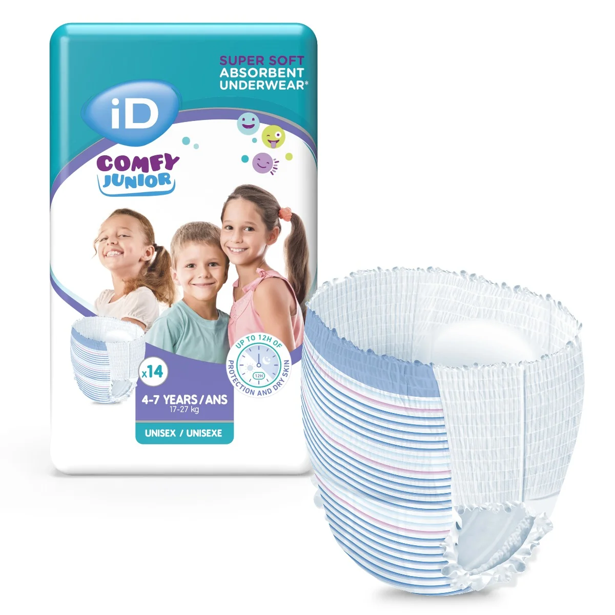 iD Comfy Junior Pants 4–7 let plenkové kalhotky 14 ks