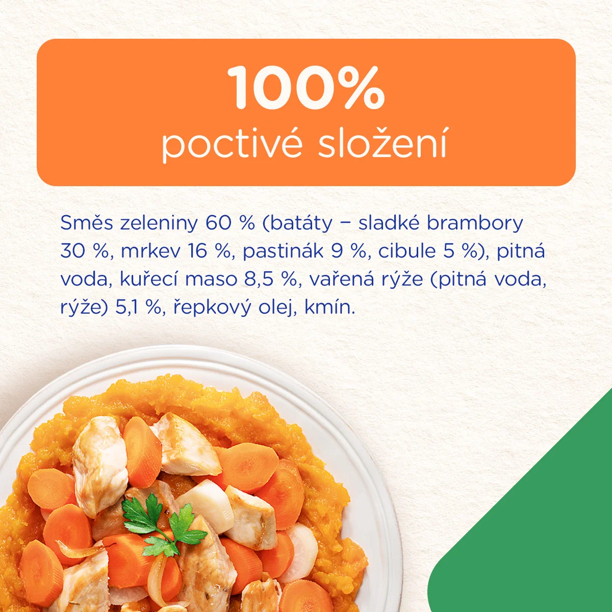 Sunar Příkrm Batáty s kuřecím masem 6m+ kapsička 120 g