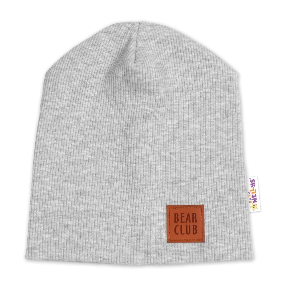 Baby Nellys Rostoucí teplákový overal pro miminko, čepice, botky, 3D, Nature - jeans pírka