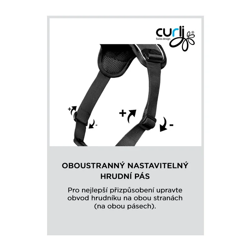 Curli Postroj pro psy Belka Red S, 15-25 kg