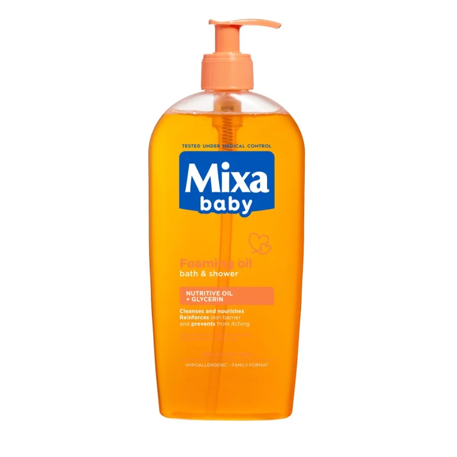 Mixa Baby Pěnivý olej do sprchy i do koupele 400 ml