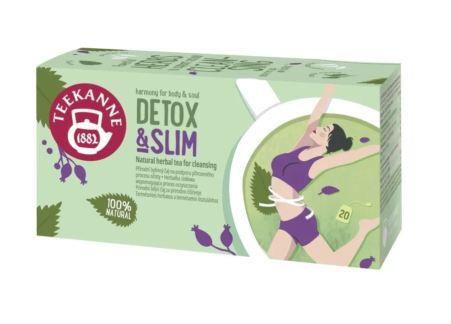 Teekanne Wellness Detox&Slim porcovaný čaj 20x1,6 g