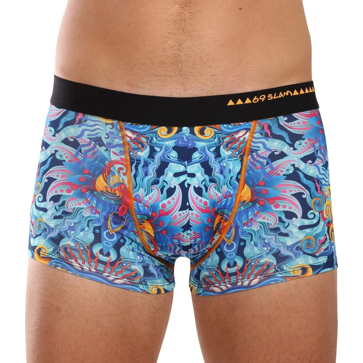 69SLAM Pánské boxerky Hip BLUE HABITAT (MSYBUH-PO) L 