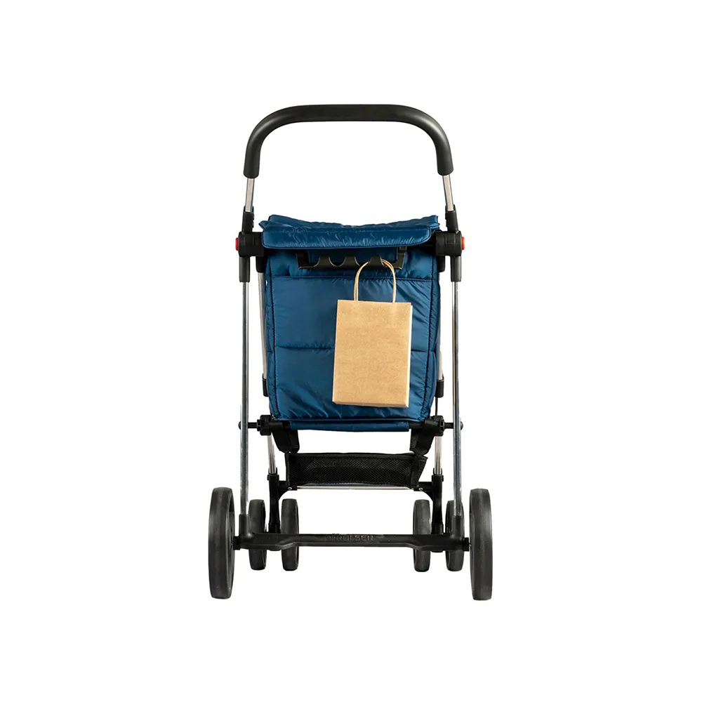 Rolser Basket Polar 4Big 58 l skládací nákupní vozík na kolečkách modrý