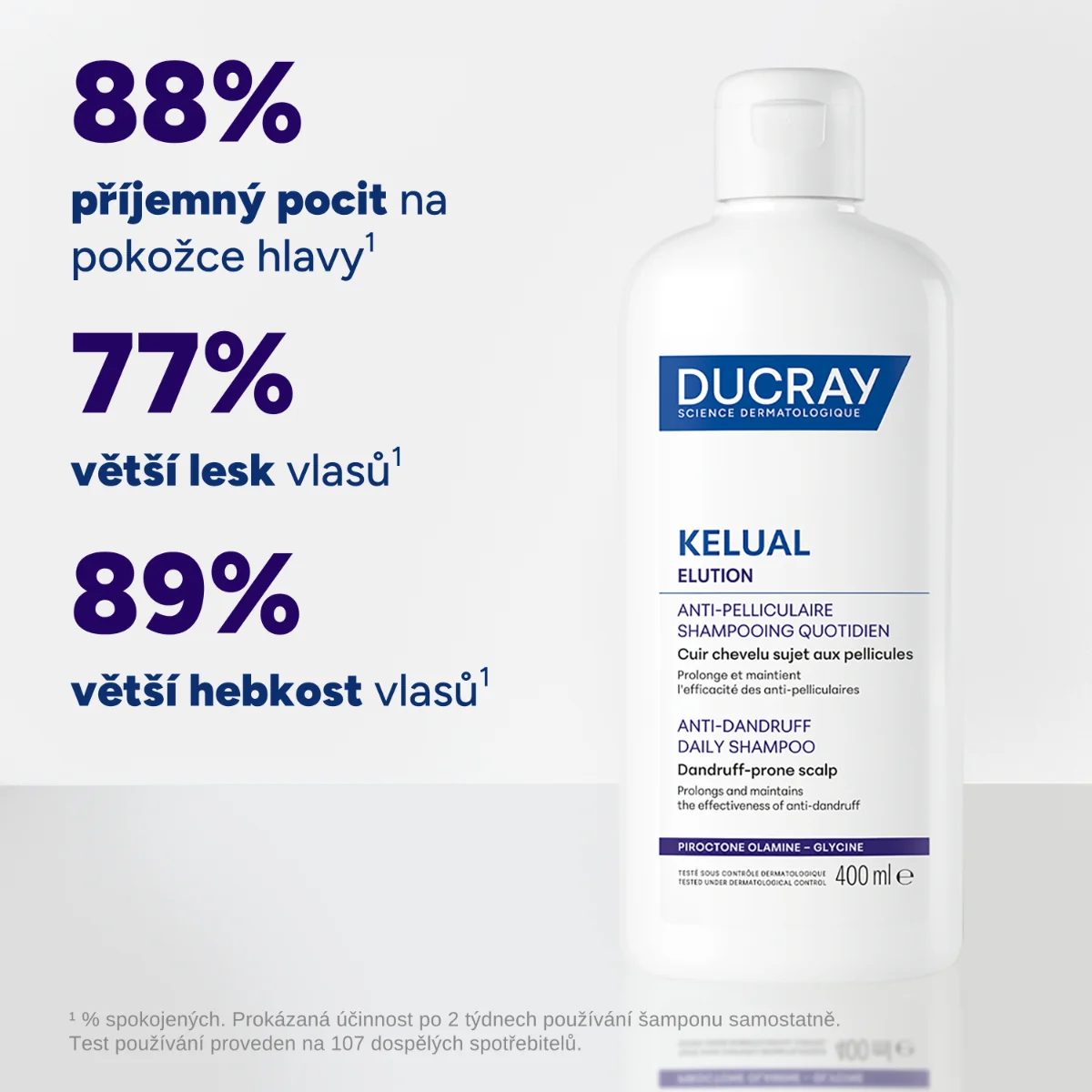 Ducray Elution Šampon na citlivou vlasovou pokožku 400 ml
