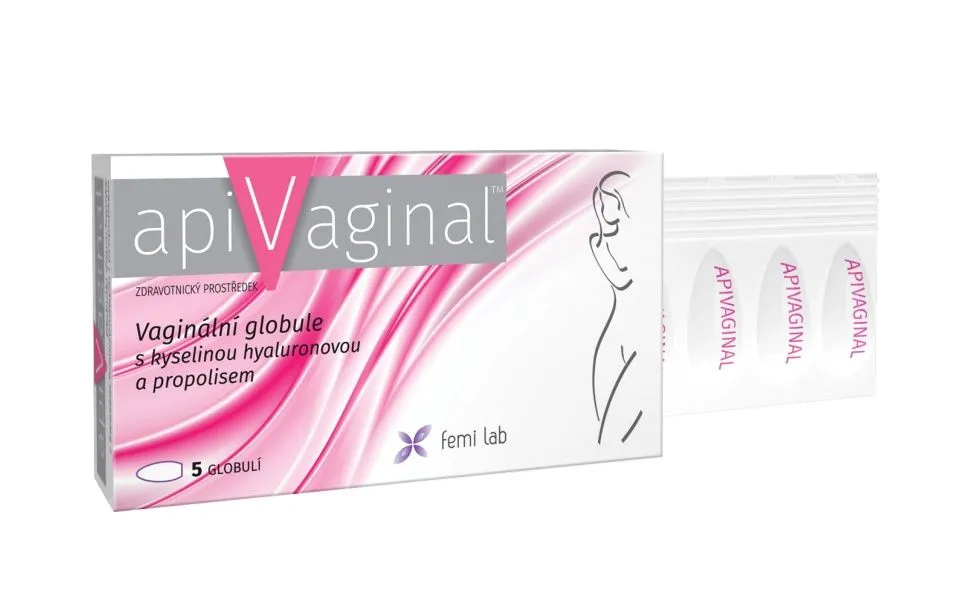 Apivaginal Vaginální globule s kyselinou hyaluronovou a propolisem