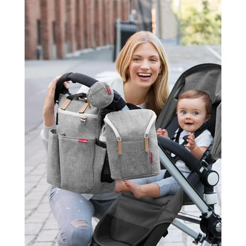 SKIP HOP Taška přebalovací Duo Signature grey melange