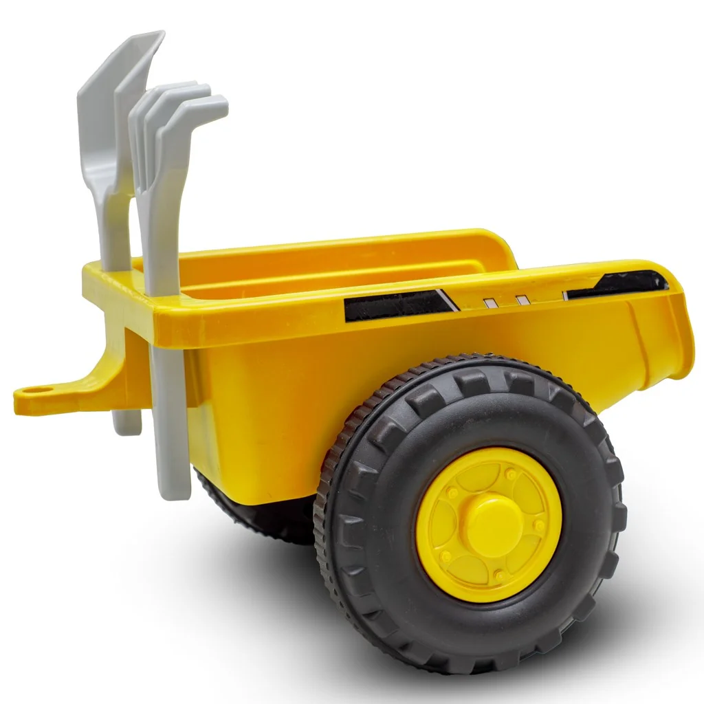 Baby Mix Dětské odrážedlo traktor s vlečkou Benny  žlutý