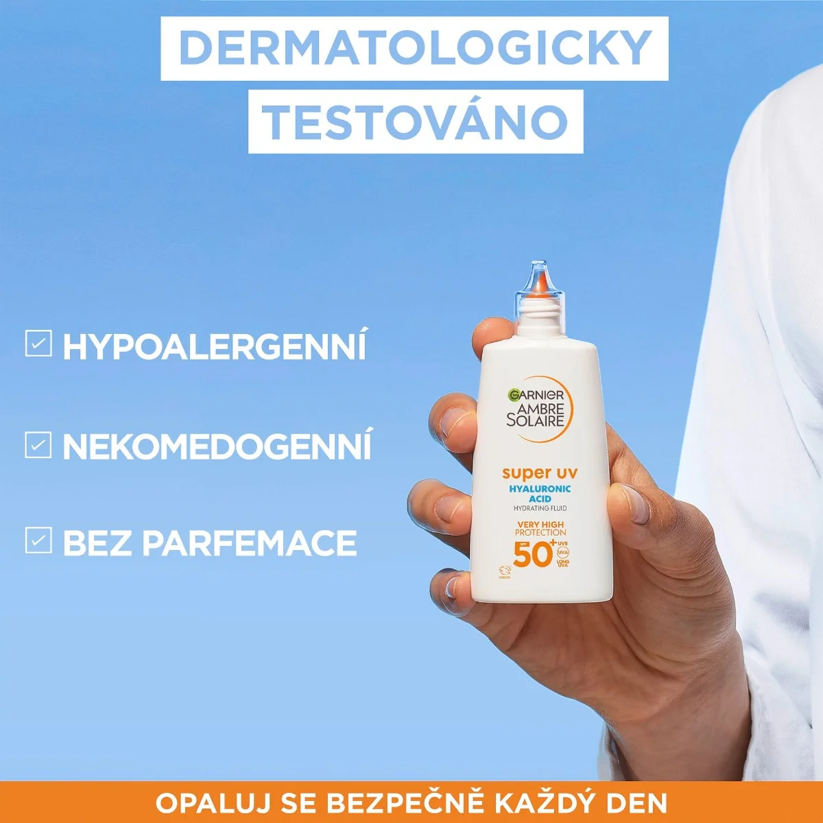 Garnier Ambre Solaire Super UV SPF50+ krém s HA v lehké textuře 40 ml