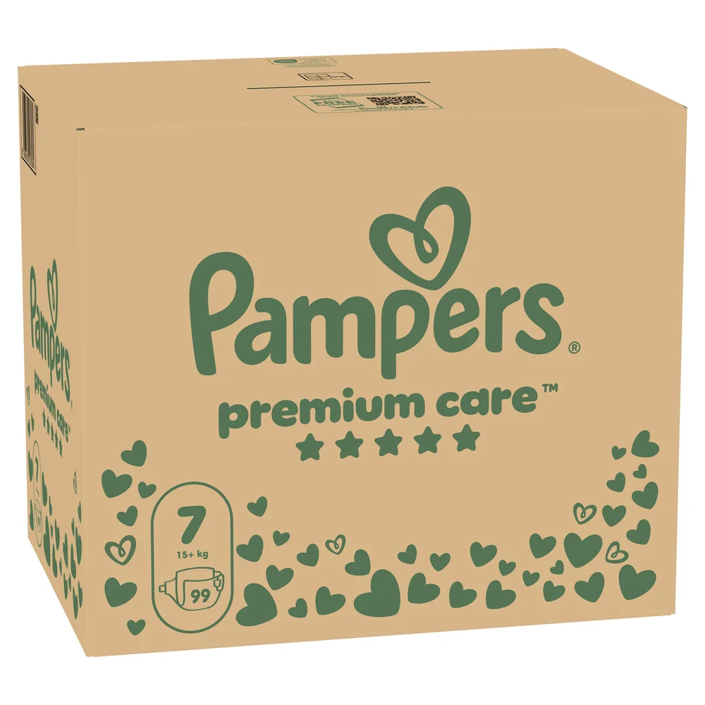 Pampers Premium Care vel. 7 15+ kg dětské pleny 99 ks