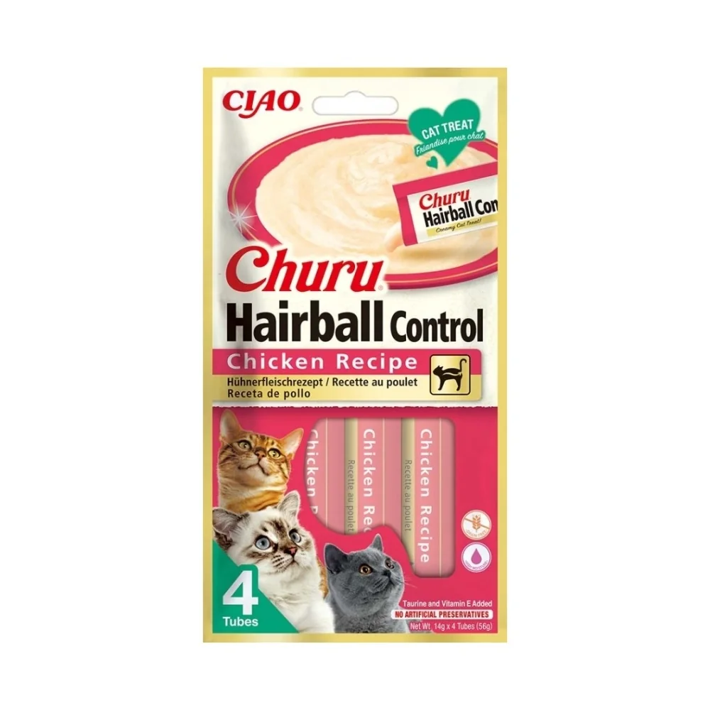 Ciao Churu cat snack Hairball kuře 4x14 g