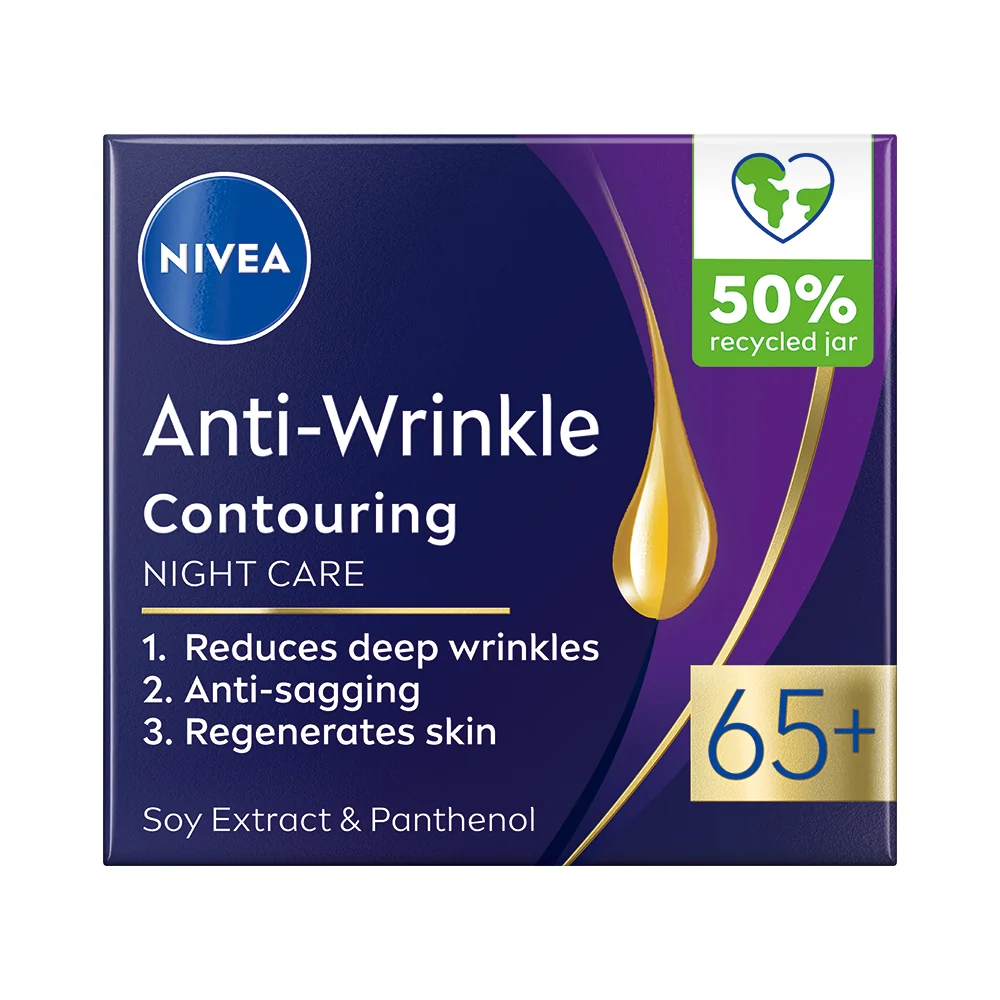 Nivea Anti-Wrinkle 65+ noční krém na zlepšení kontur 50 ml